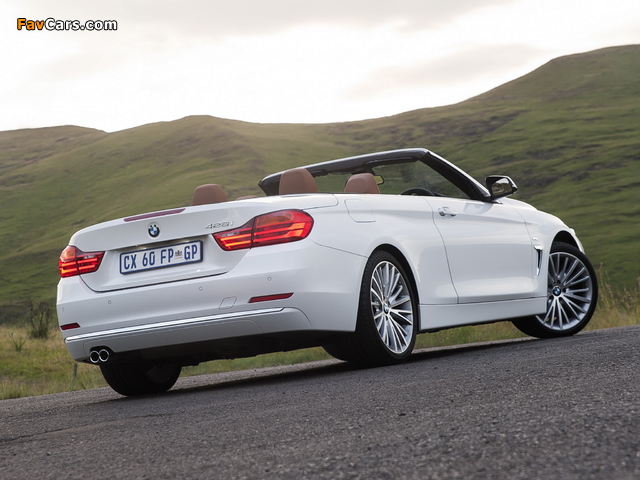 BMW 428i Cabrio Luxury Line ZA-spec (F33) 2014 wallpapers (640 x 480)