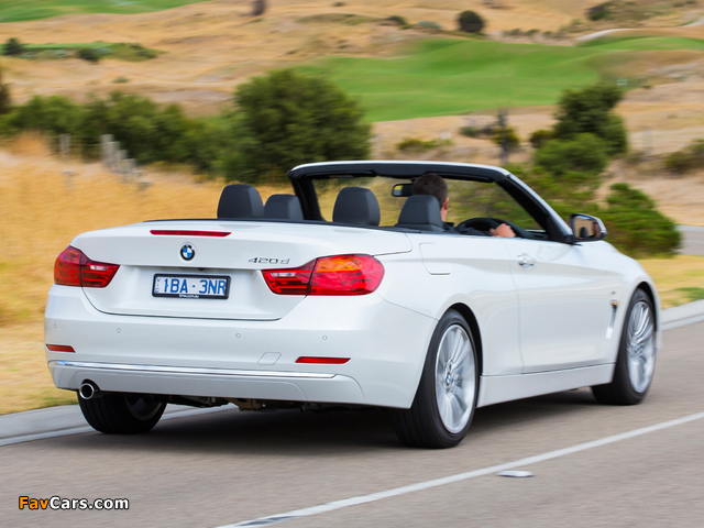 Images of BMW 420d Cabrio Luxury Line AU-spec (F33) 2014 (640 x 480)