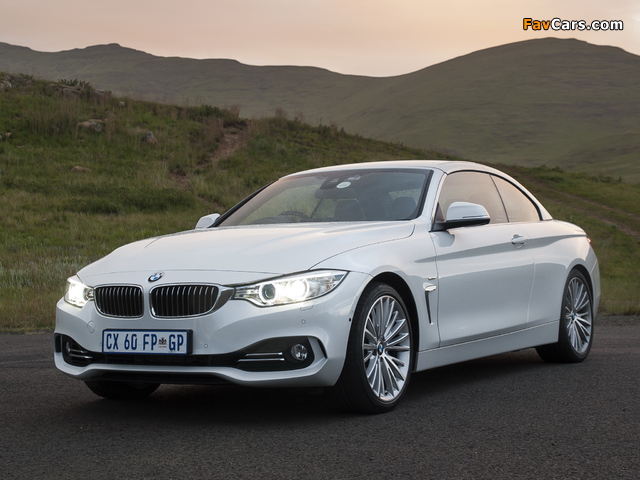 BMW 428i Cabrio Luxury Line ZA-spec (F33) 2014 wallpapers (640 x 480)