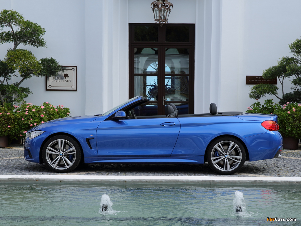 BMW 435i Cabrio M Sport Package UK-spec (F33) 2014 wallpapers (1024 x 768)
