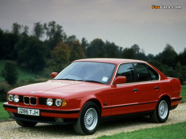 BMW 5 Series Sedan UK-spec (E34) 1988–95 images (640 x 480)