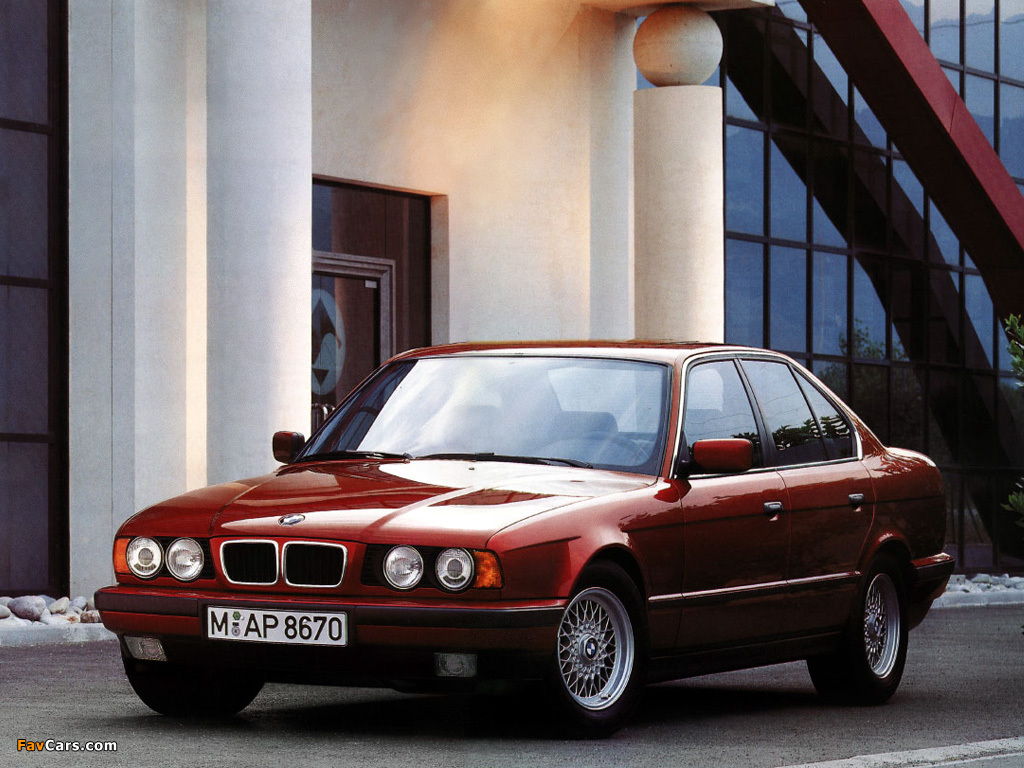 BMW 540i Sedan (E34) 1992–95 photos (1024 x 768)