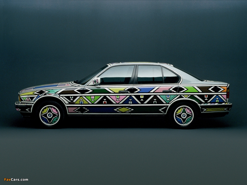 BMW 525i Art Car by Esther Mahlangu (E34) 1992 pictures (1024 x 768)