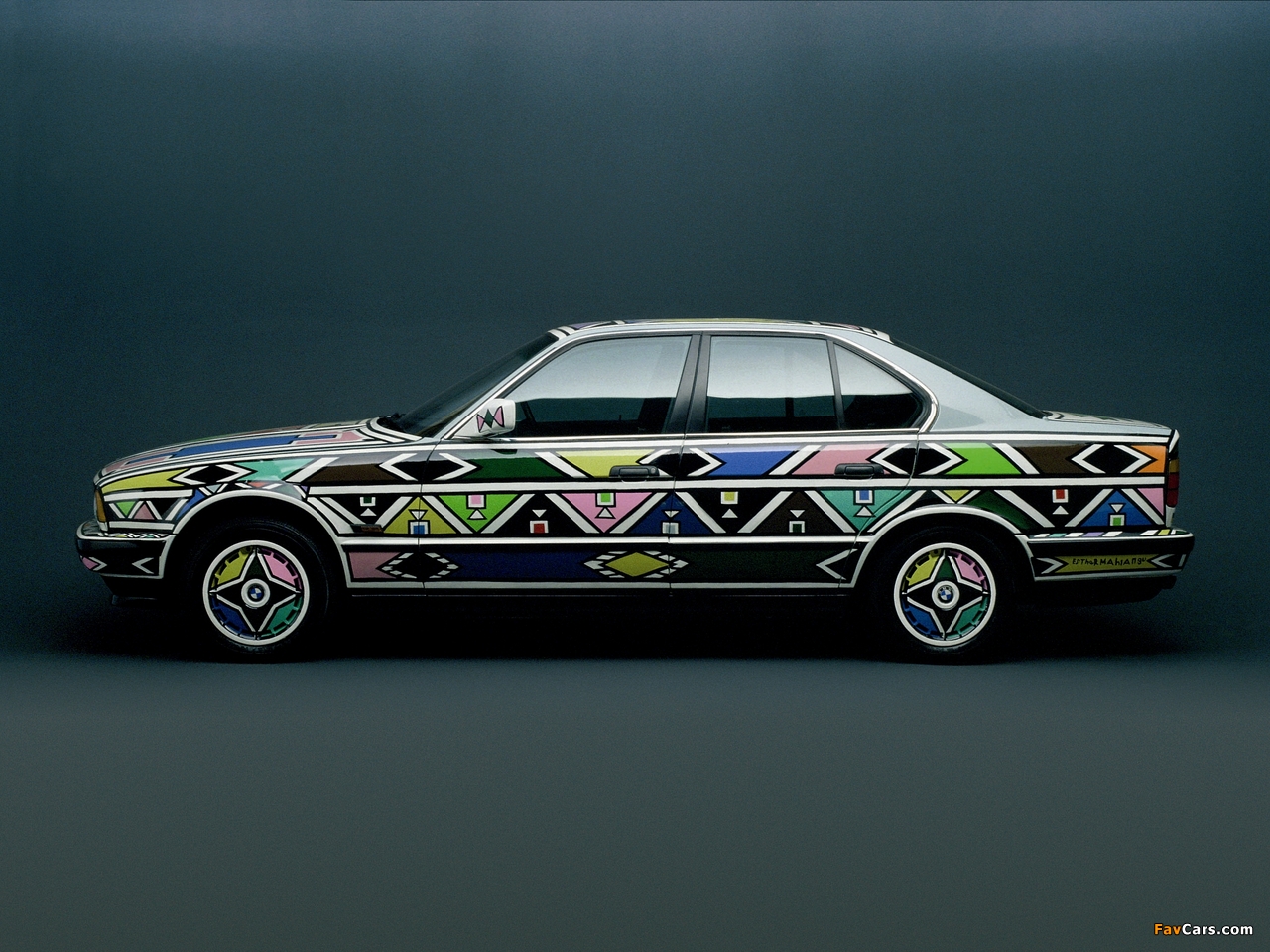 BMW 525i Art Car by Esther Mahlangu (E34) 1992 pictures (1280 x 960)