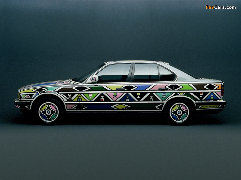 BMW 525i Art Car by Esther Mahlangu (E34) 1992 pictures (800 x 600)