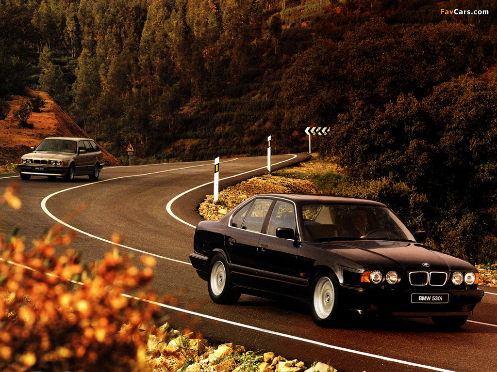 BMW 530i Sedan (E34) 1992–95 pictures (1024 x 768)