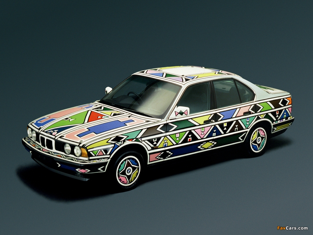 BMW 525i Art Car by Esther Mahlangu (E34) 1992 wallpapers (1024 x 768)