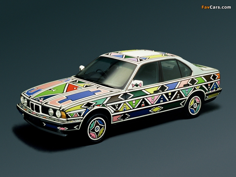 BMW 525i Art Car by Esther Mahlangu (E34) 1992 wallpapers (800 x 600)