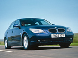 BMW 520i Sedan UK-spec (E60) 2003–05 images