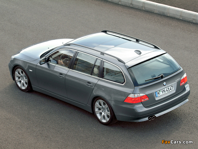BMW 545i Touring (E61) 2004–05 photos (640 x 480)