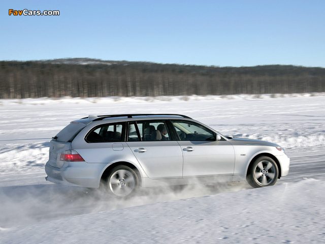 BMW 530xi Touring (E61) 2007–10 pictures (640 x 480)