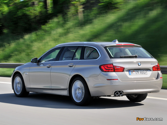 BMW 520d Touring (F11) 2010–13 images (640 x 480)
