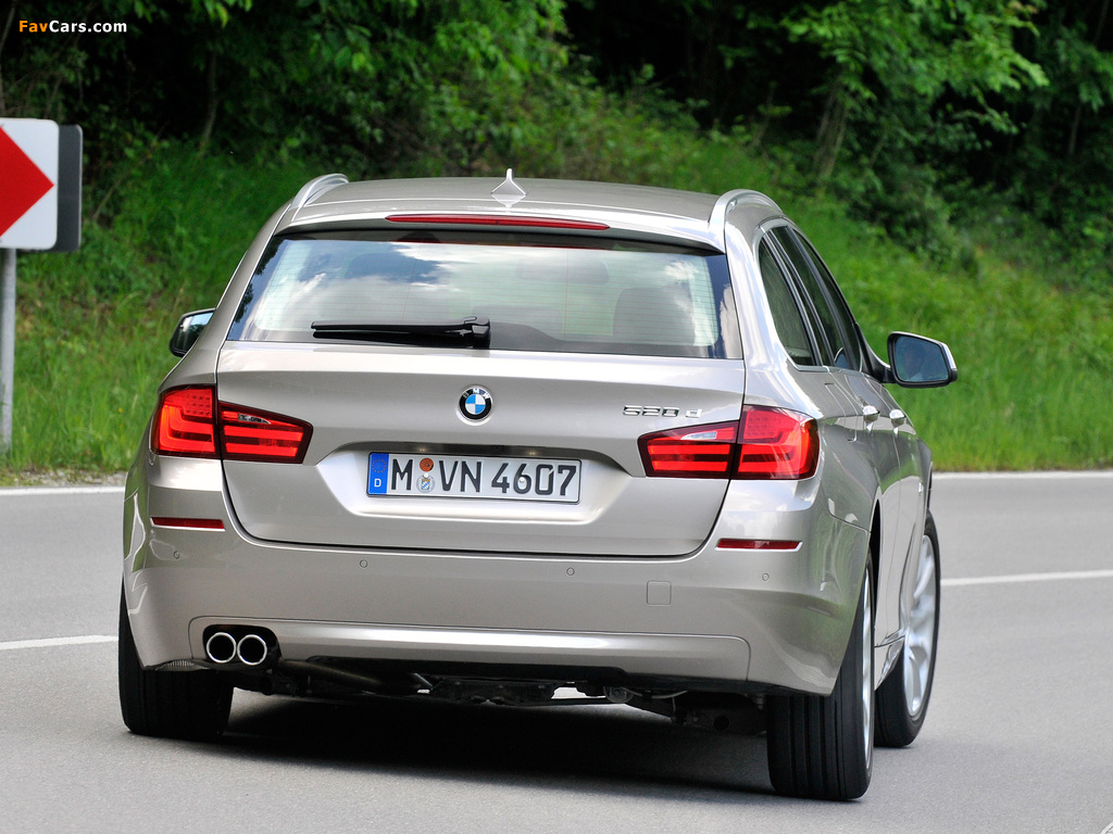 BMW 520d Touring (F11) 2010–13 photos (1024 x 768)