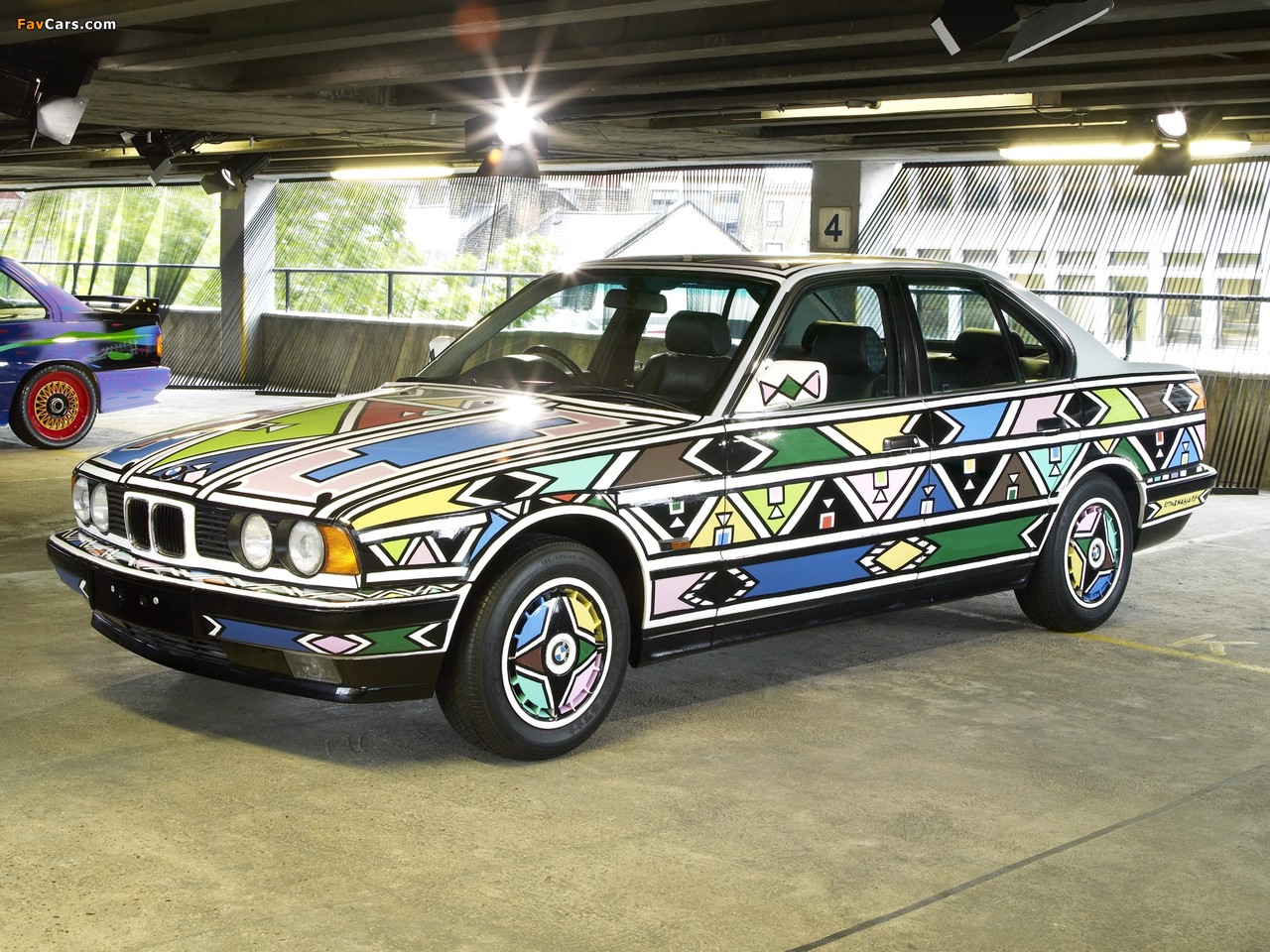 Images of BMW 525i Art Car by Esther Mahlangu (E34) 1992 (1280 x 960)