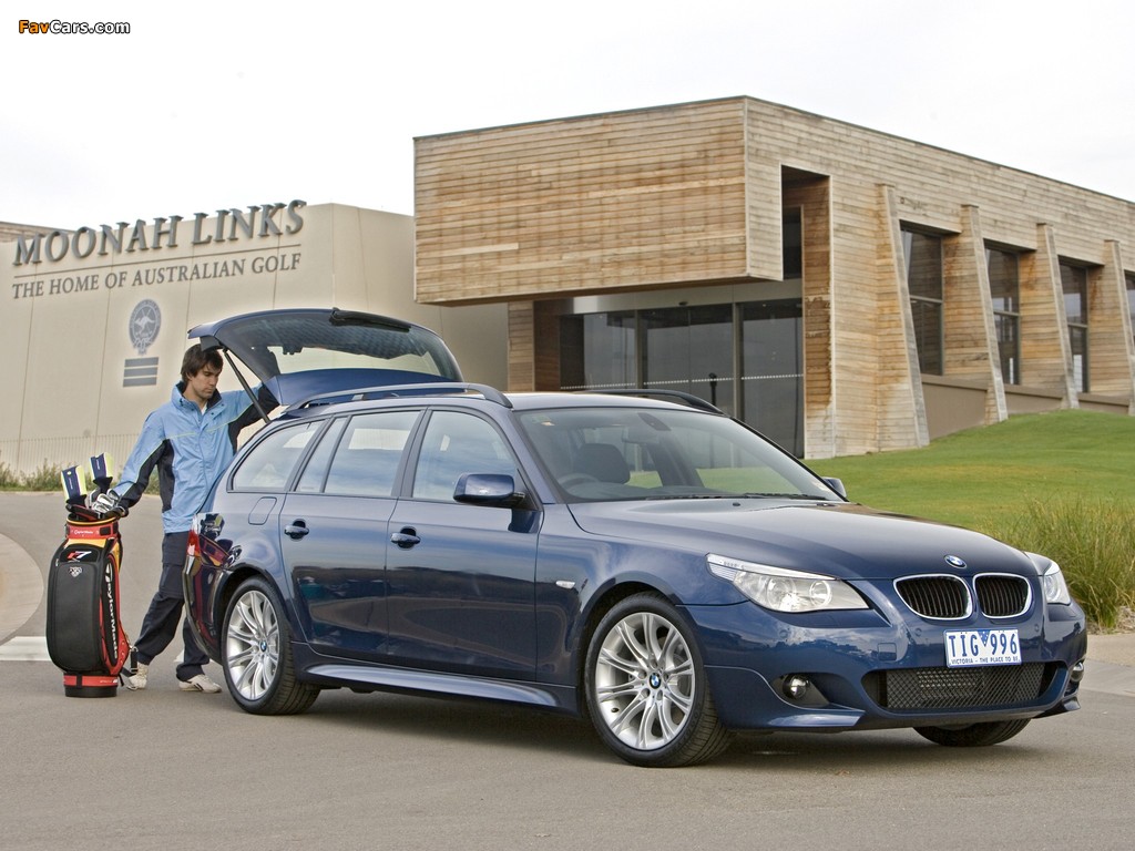 Images of BMW 530i Touring M Sports Package AU-spec (E61) 2005 (1024 x 768)