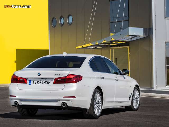 Images of BMW 520d Sedan Luxury Line (G30) 2017 (640 x 480)