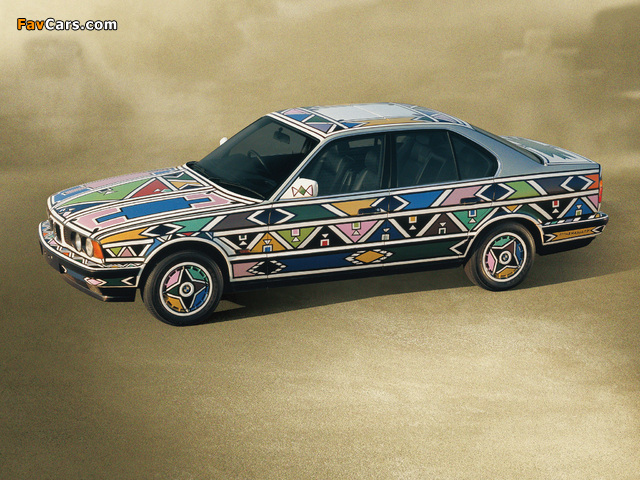 Photos of BMW 525i Art Car by Esther Mahlangu (E34) 1992 (640 x 480)