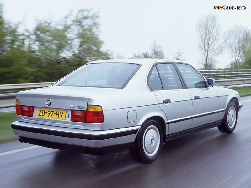 Pictures of BMW 520i Sedan (E34) 1987–95 (800 x 600)