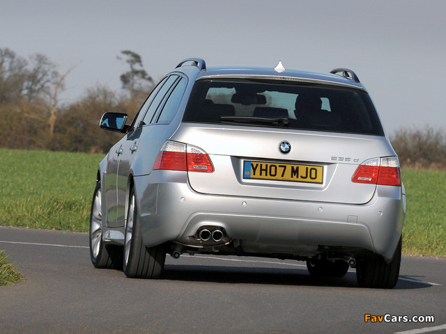 BMW 535d Touring M Sports Package UK-spec (E61) 2005 wallpapers (640 x 480)