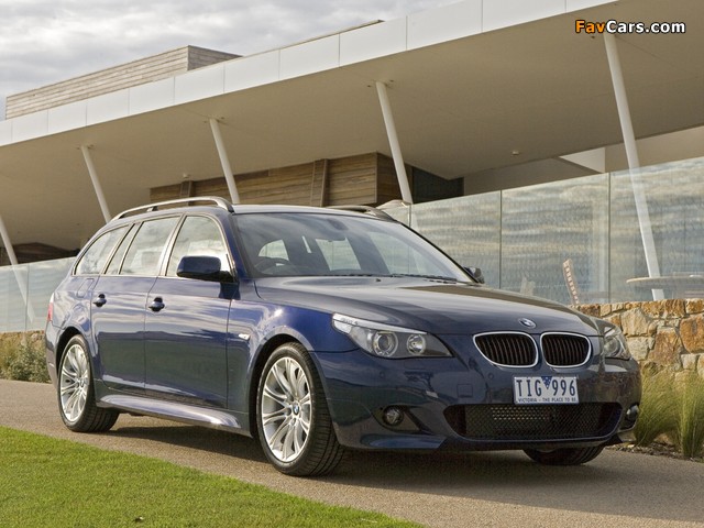 BMW 530i Touring M Sports Package AU-spec (E61) 2005 wallpapers (640 x 480)