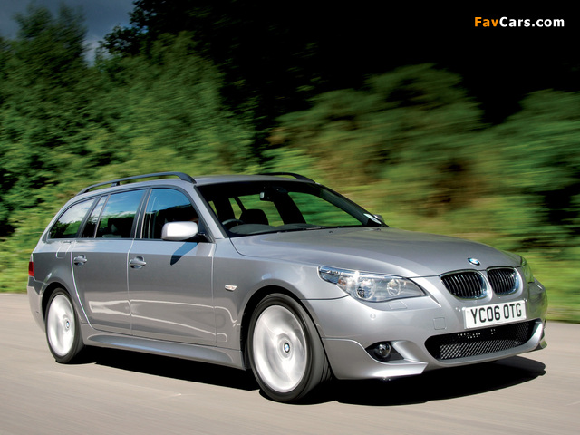 BMW 530d Touring M Sports Package UK-spec (E61) 2005 wallpapers (640 x 480)