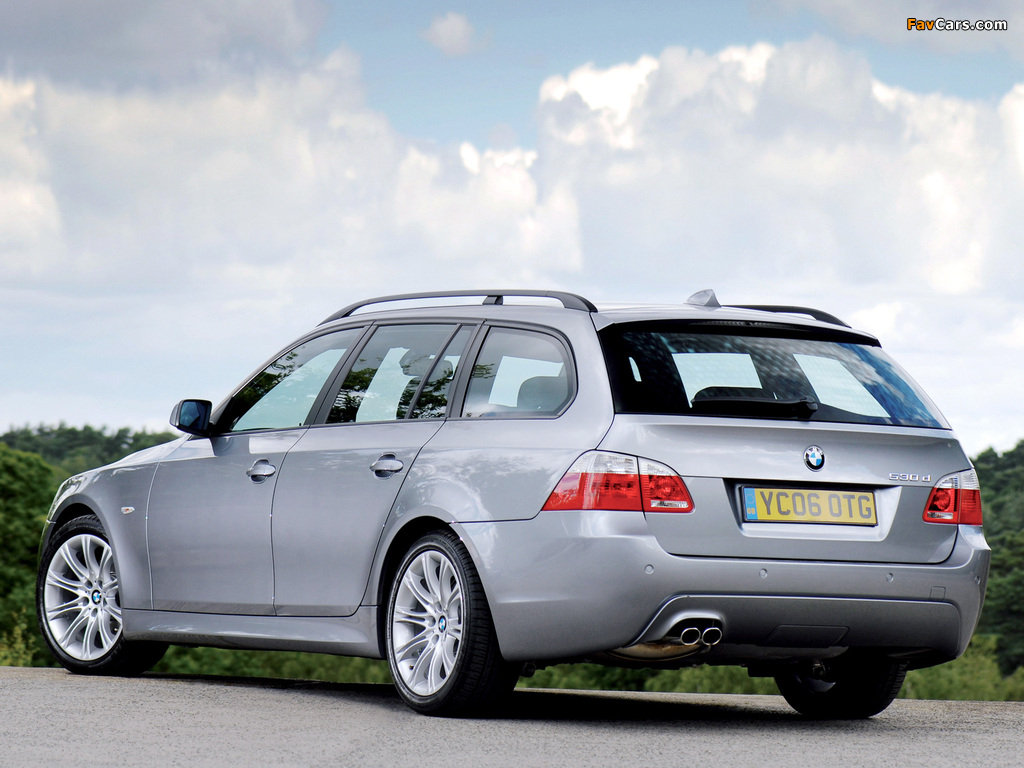 BMW 530d Touring M Sports Package UK-spec (E61) 2005 wallpapers (1024 x 768)
