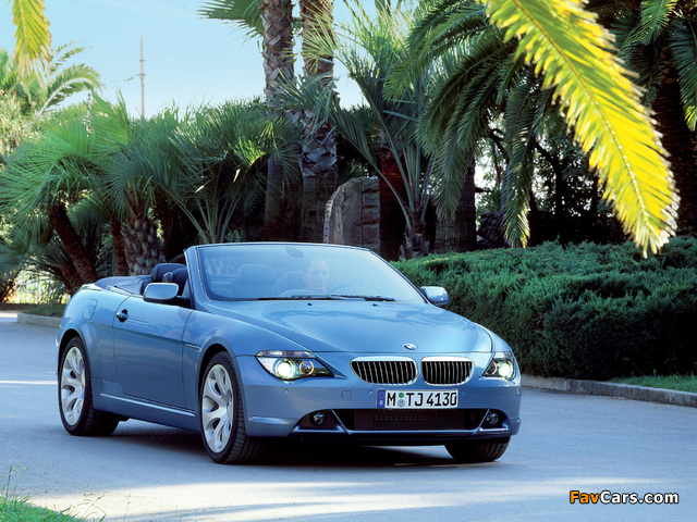 BMW 645Ci Cabrio (E64) 2004–07 images (640 x 480)