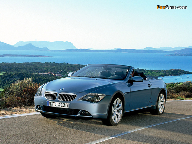 BMW 645Ci Cabrio (E64) 2004–07 images (640 x 480)