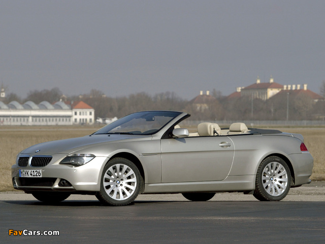 BMW 6 Series Cabrio (E64) 2004–07 pictures (640 x 480)