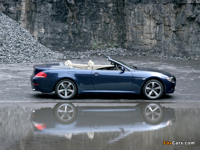 BMW 635d Cabrio UK-spec (E64) 2007–11 wallpapers (640 x 480)