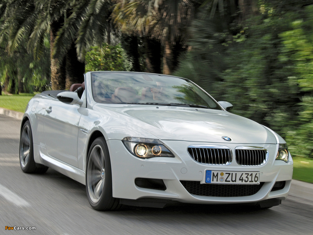BMW M6 Cabrio (E64) 2007–10 wallpapers (1024 x 768)