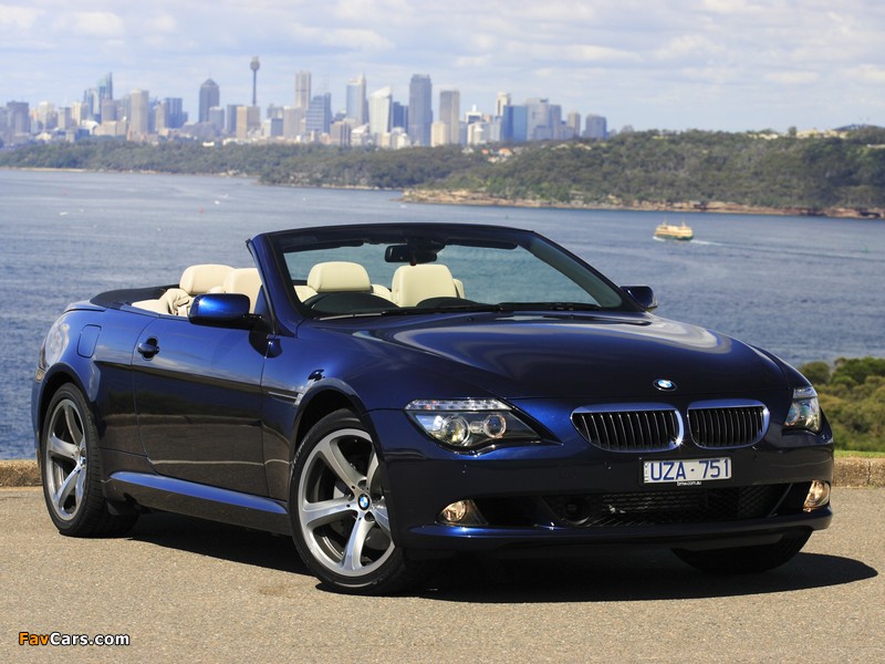 BMW 650i Cabrio AU-spec (E64) 2008–11 pictures (800 x 600)