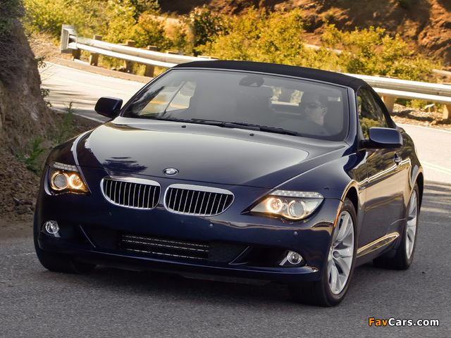 BMW 650i Cabrio US-spec (E64) 2008–11 pictures (640 x 480)