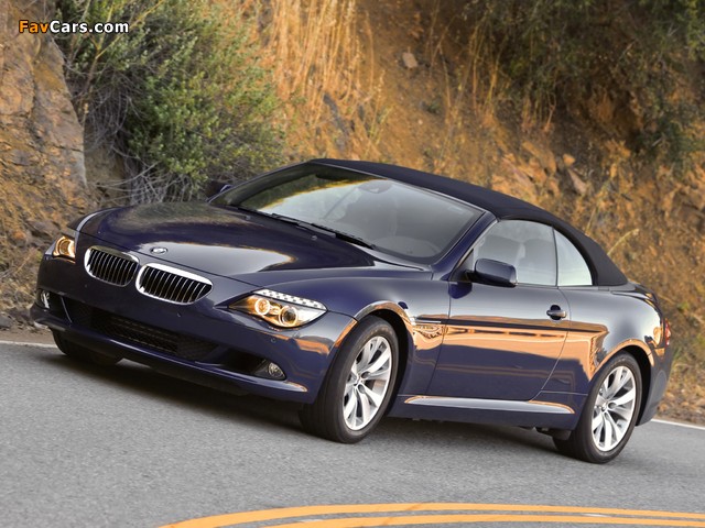 BMW 650i Cabrio US-spec (E64) 2008–11 pictures (640 x 480)