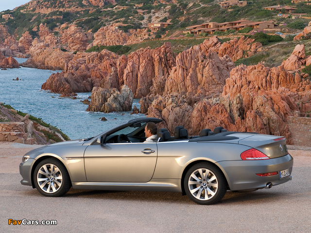 BMW 650i Cabrio (E64) 2008–11 wallpapers (640 x 480)