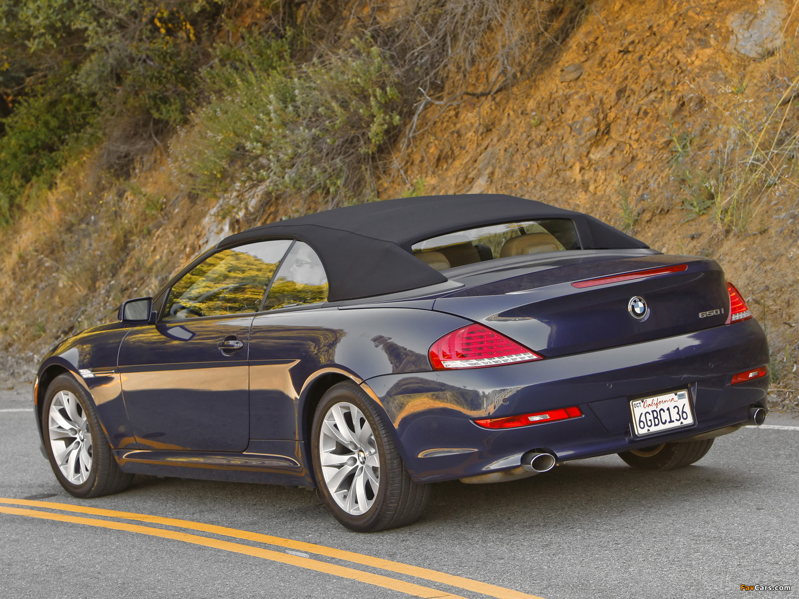 BMW 650i Cabrio US-spec (E64) 2008–11 wallpapers (1600 x 1200)