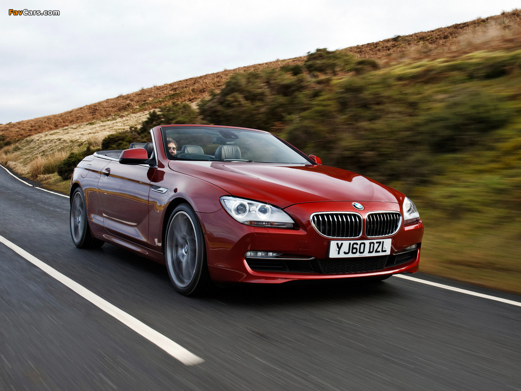 BMW 640i Cabrio UK-spec (F12) 2011 images (1024 x 768)