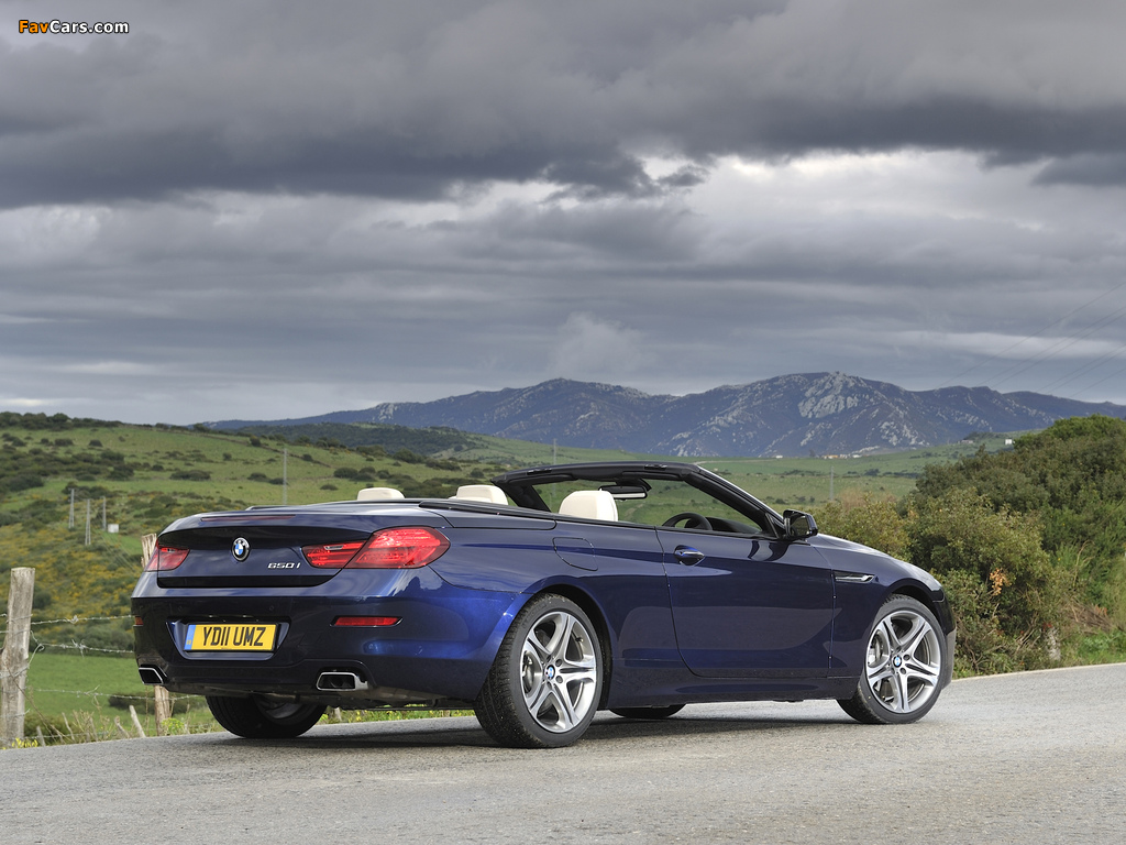 BMW 650i Cabrio UK-spec (F12) 2011 photos (1024 x 768)