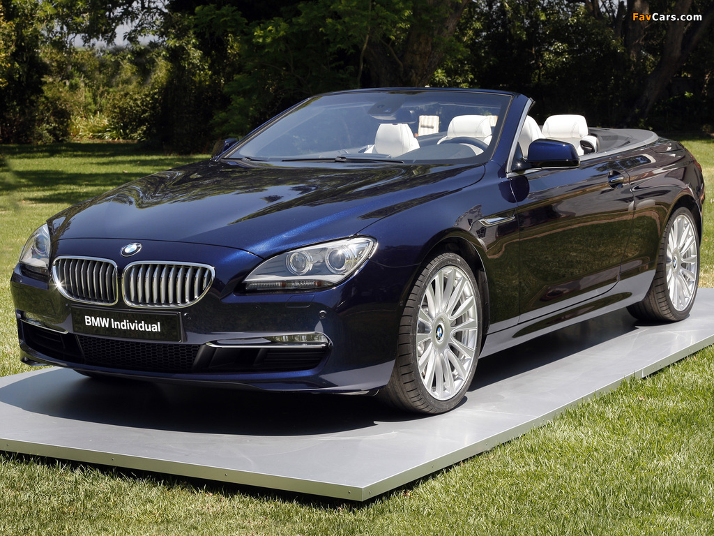 BMW 6 Series Individual Cabrio (F12) 2011 photos (1024 x 768)