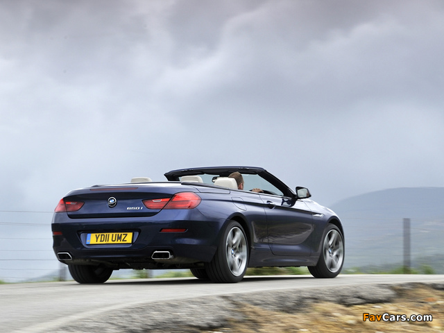 BMW 650i Cabrio UK-spec (F12) 2011 pictures (640 x 480)