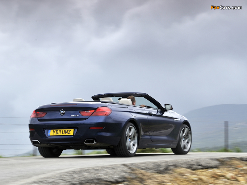 BMW 650i Cabrio UK-spec (F12) 2011 pictures (800 x 600)