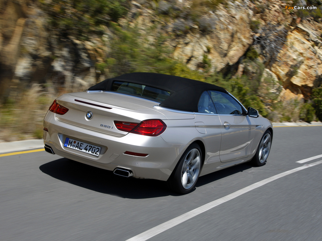 BMW 650i Cabrio ZA-spec (F12) 2011 pictures (1024 x 768)