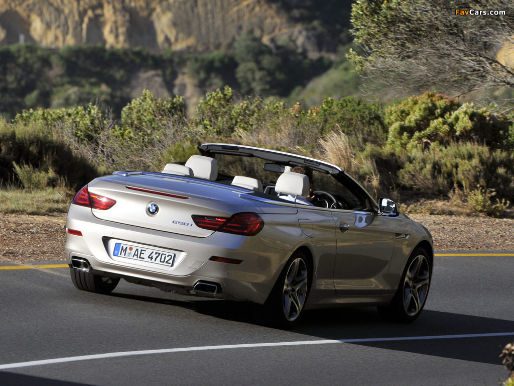 BMW 650i Cabrio ZA-spec (F12) 2011 pictures (1024 x 768)