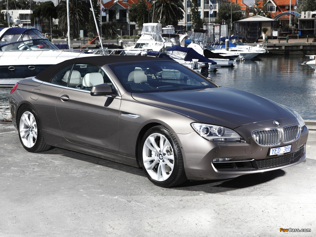 BMW 650i Cabrio AU-spec (F12) 2011 wallpapers (1024 x 768)