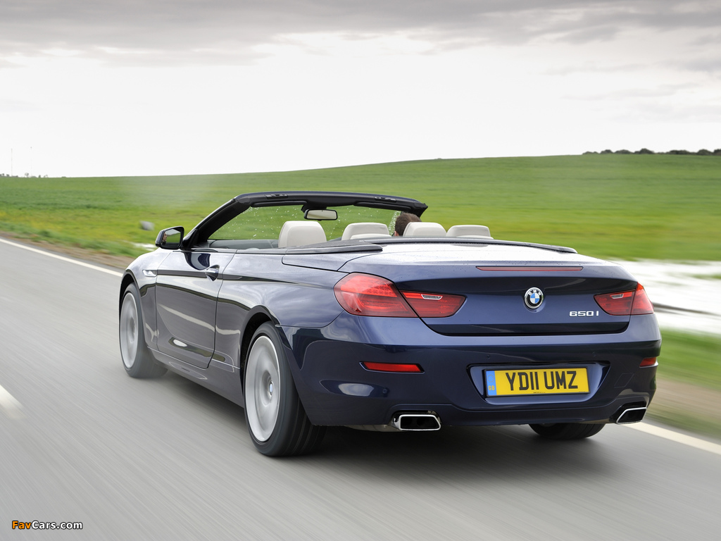 BMW 650i Cabrio UK-spec (F12) 2011 wallpapers (1024 x 768)