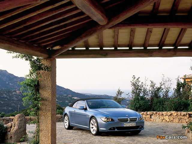 Photos of BMW 645Ci Cabrio (E64) 2004–07 (640 x 480)