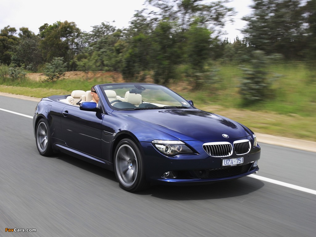 Photos of BMW 650i Cabrio AU-spec (E64) 2008–11 (1024 x 768)