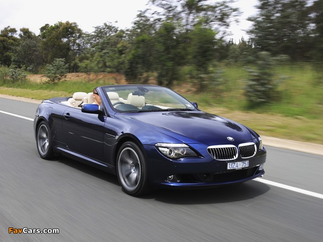 Photos of BMW 650i Cabrio AU-spec (E64) 2008–11 (640 x 480)