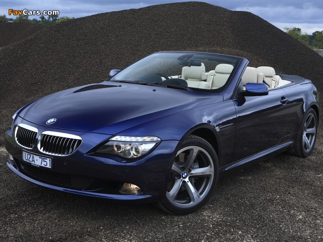 Photos of BMW 650i Cabrio AU-spec (E64) 2008–11 (640 x 480)