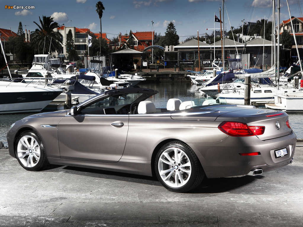 Photos of BMW 650i Cabrio AU-spec (F12) 2011 (1024 x 768)